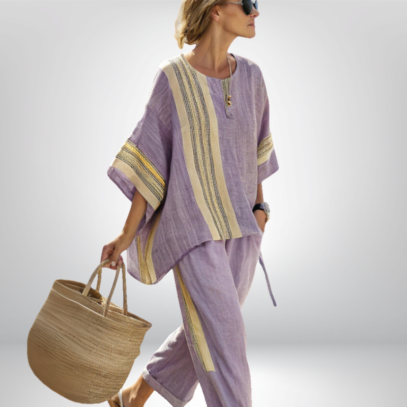 Daisy | Boho komplet w paski