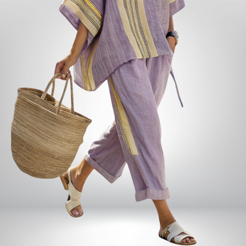 Daisy | Boho komplet w paski