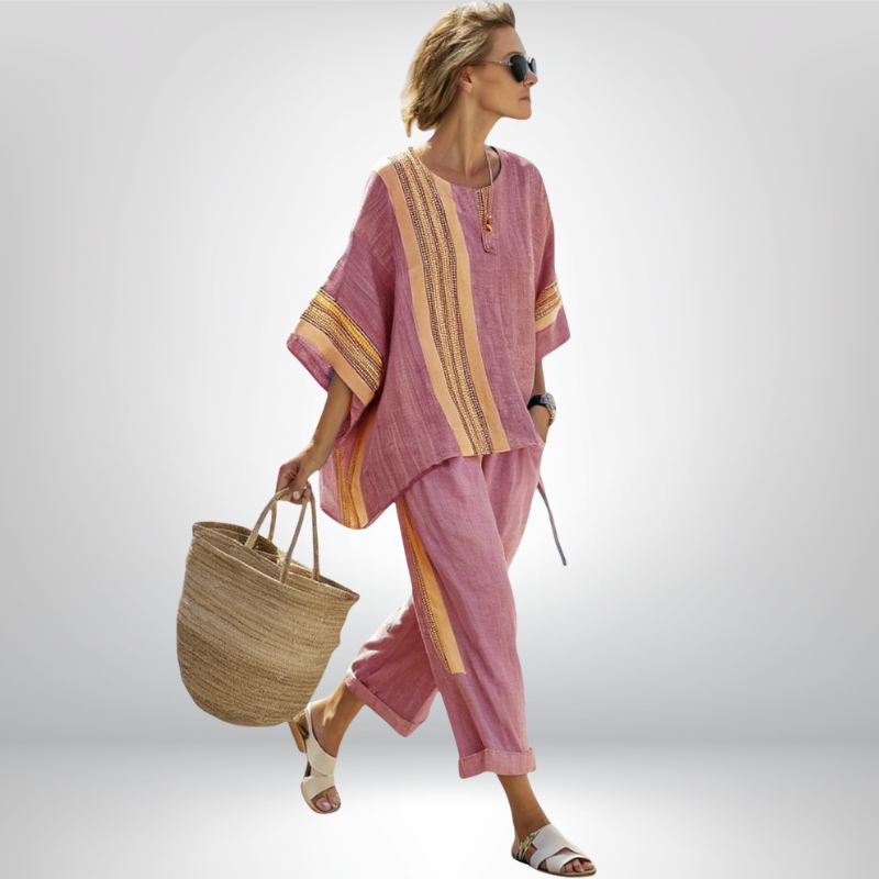 Daisy | Boho komplet w paski