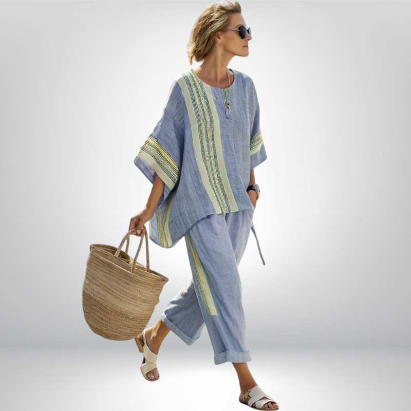 Daisy | Boho komplet w paski