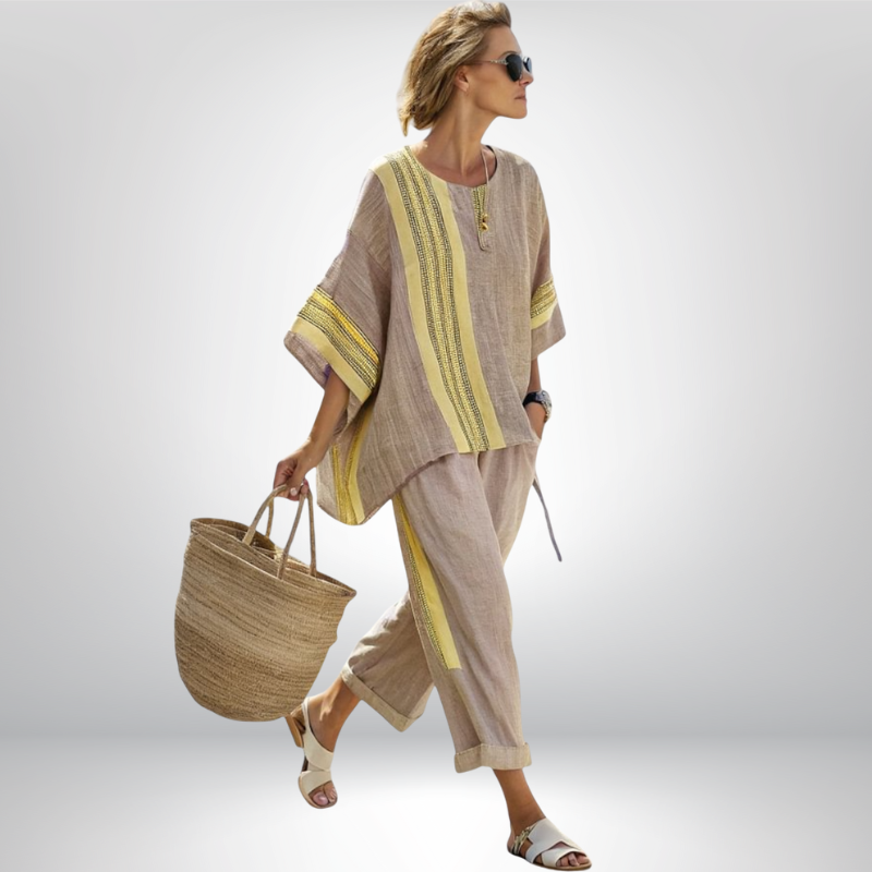 Daisy | Boho komplet w paski