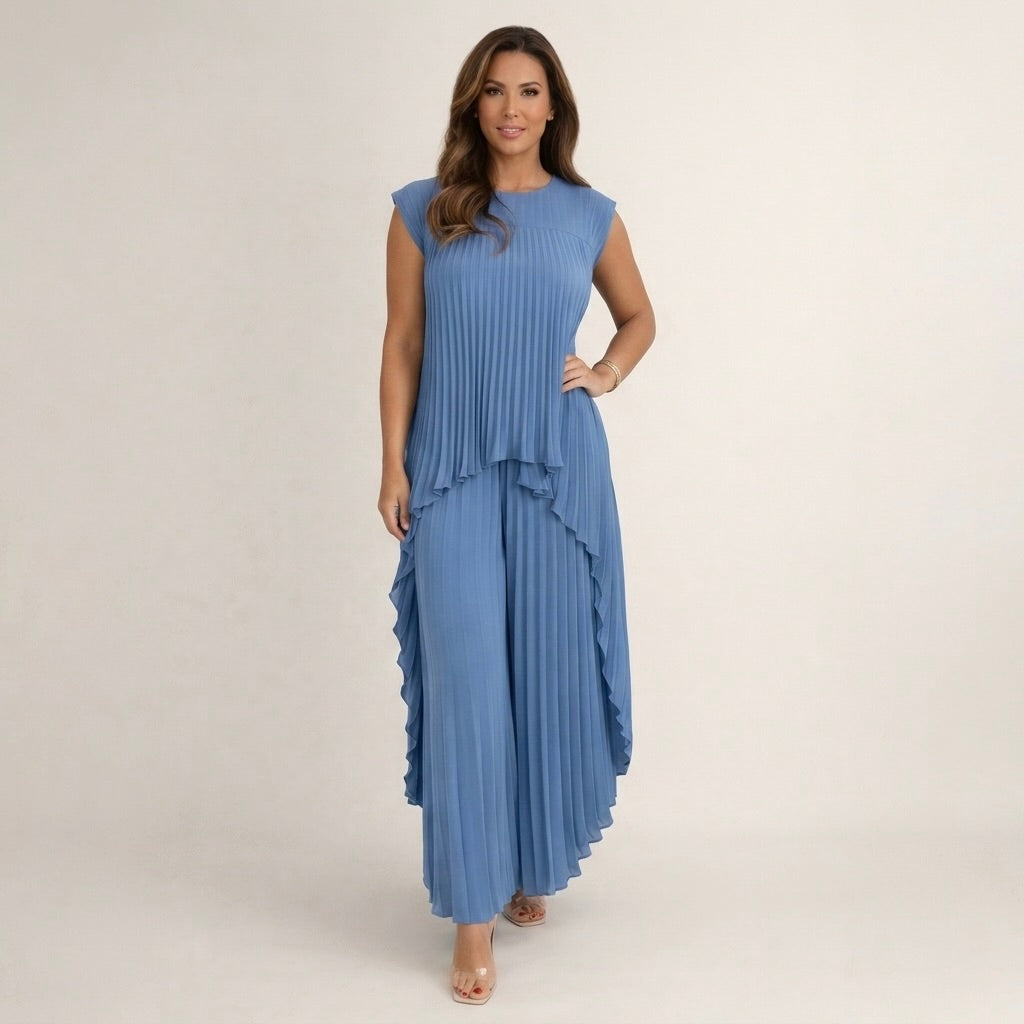 Halina | Elegancki zestaw z plisami