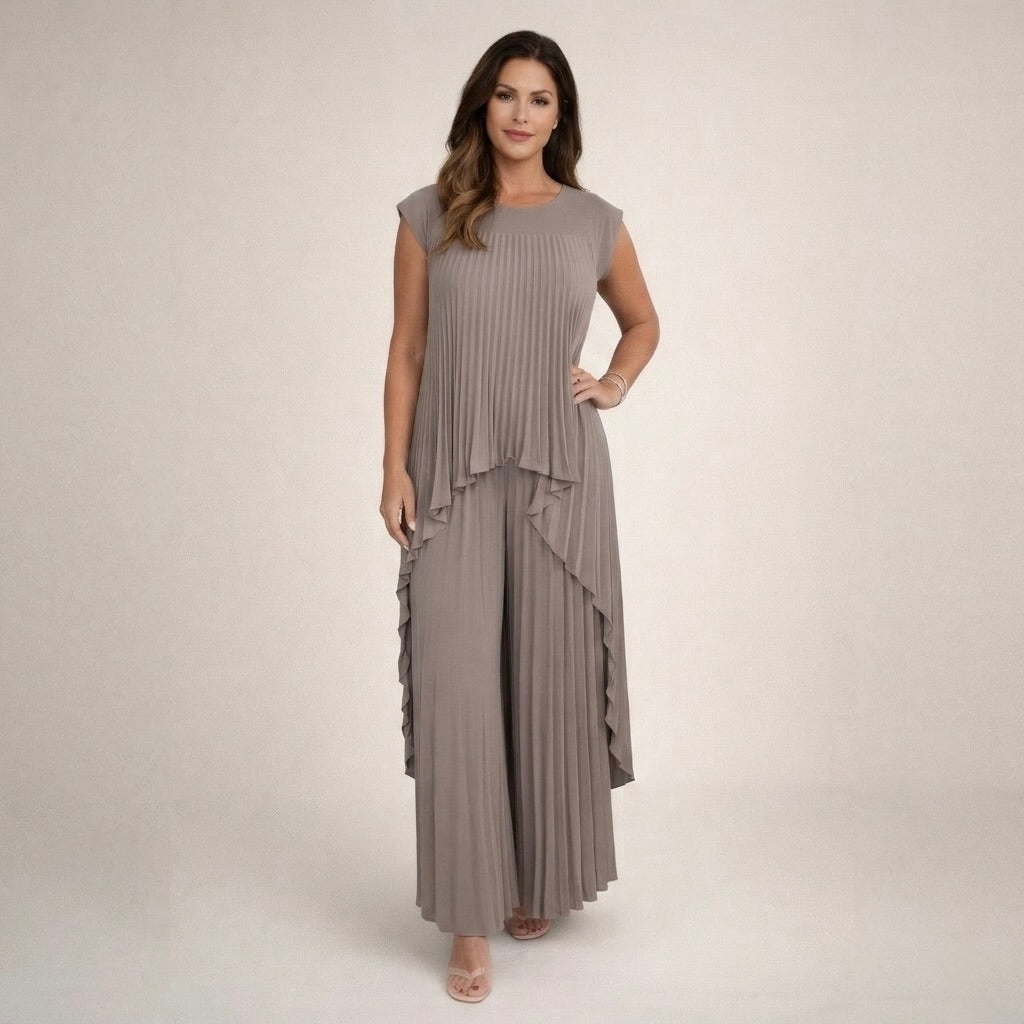 Halina | Elegancki zestaw z plisami