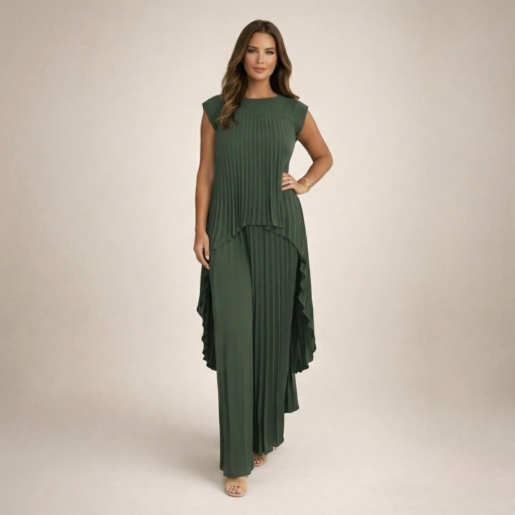 Halina | Elegancki zestaw z plisami