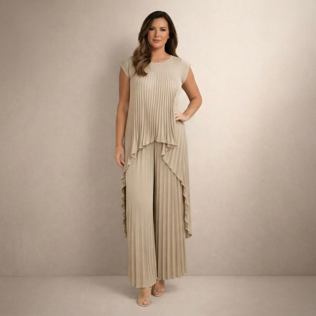 Halina | Elegancki zestaw z plisami