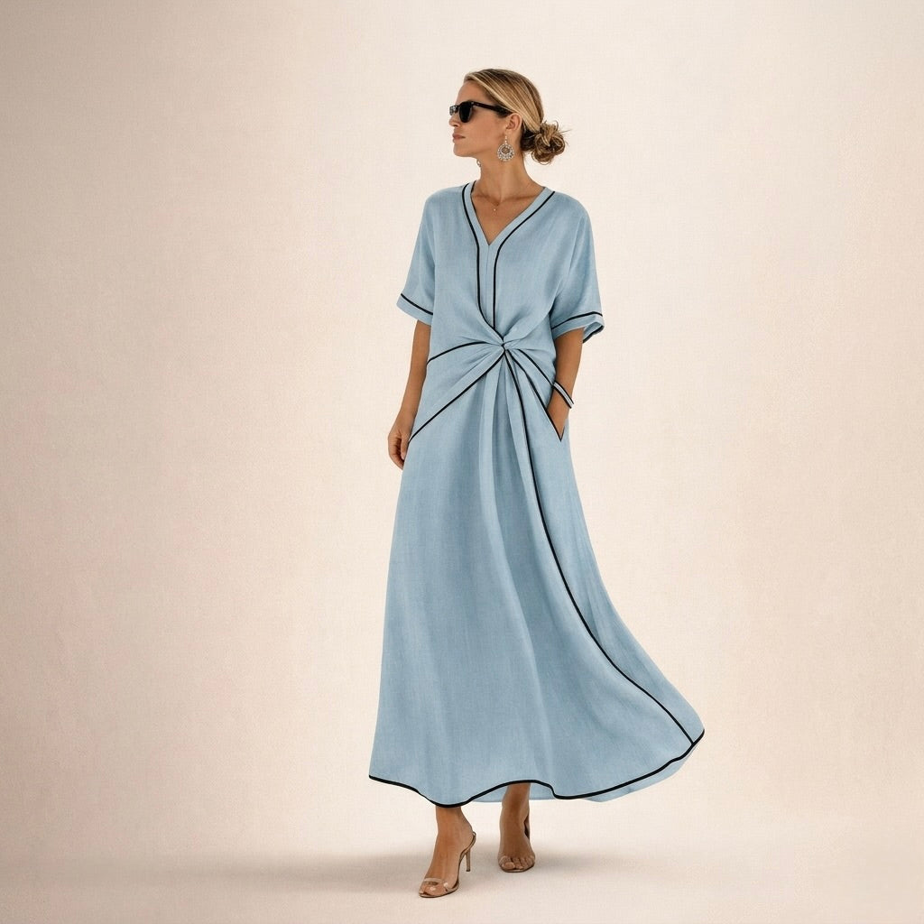 Lena | Elegancka Sukienka Z Wiązaniem