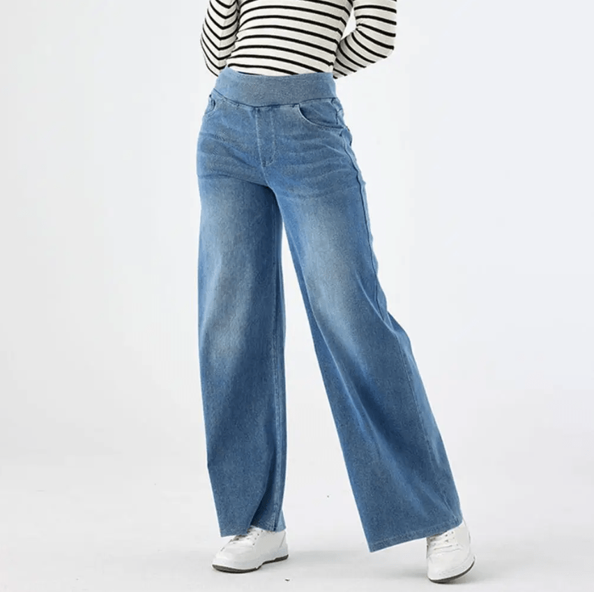 Linda™ | Klassieke jeans met wijde pijpen