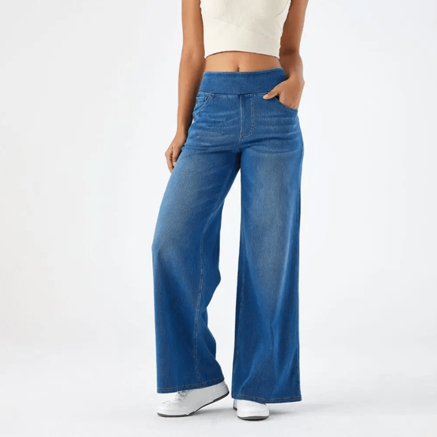 Linda™ | Klassieke jeans met wijde pijpen