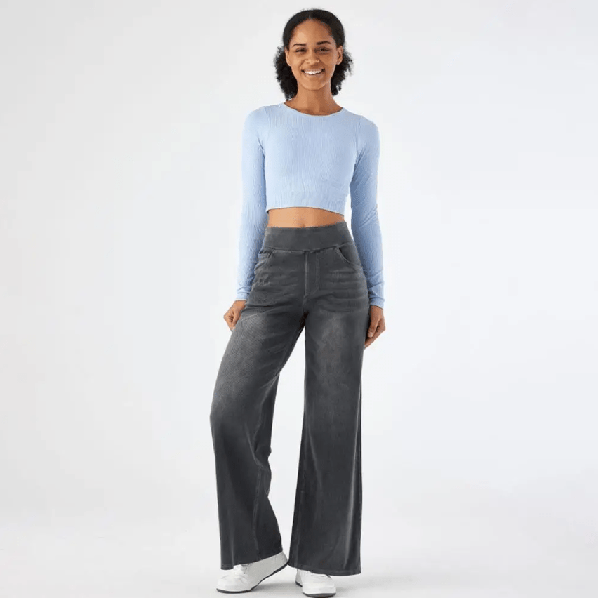 Linda™ | Klassieke jeans met wijde pijpen