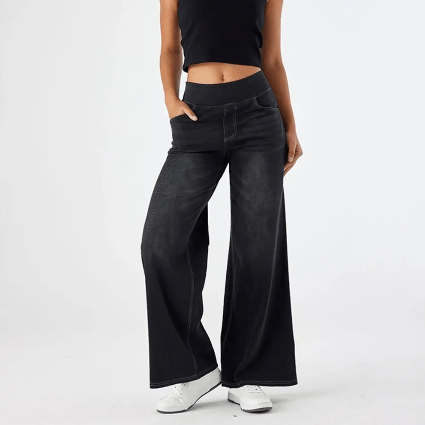 Linda™ | Klassieke jeans met wijde pijpen